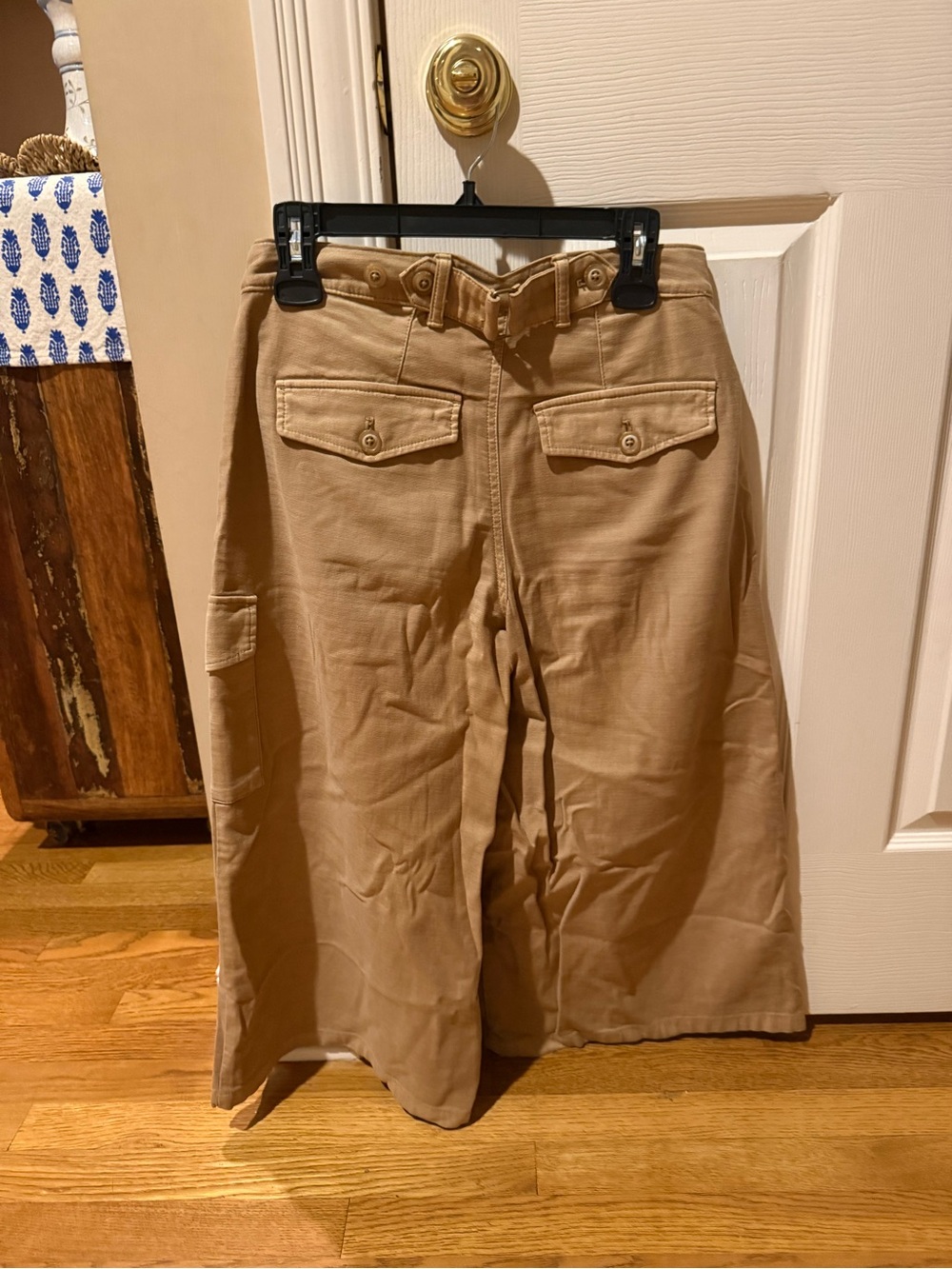Pilcro Cargo Wide-Leg Pants in Tan